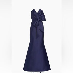 Badgley Mischka Navy Bow Dress